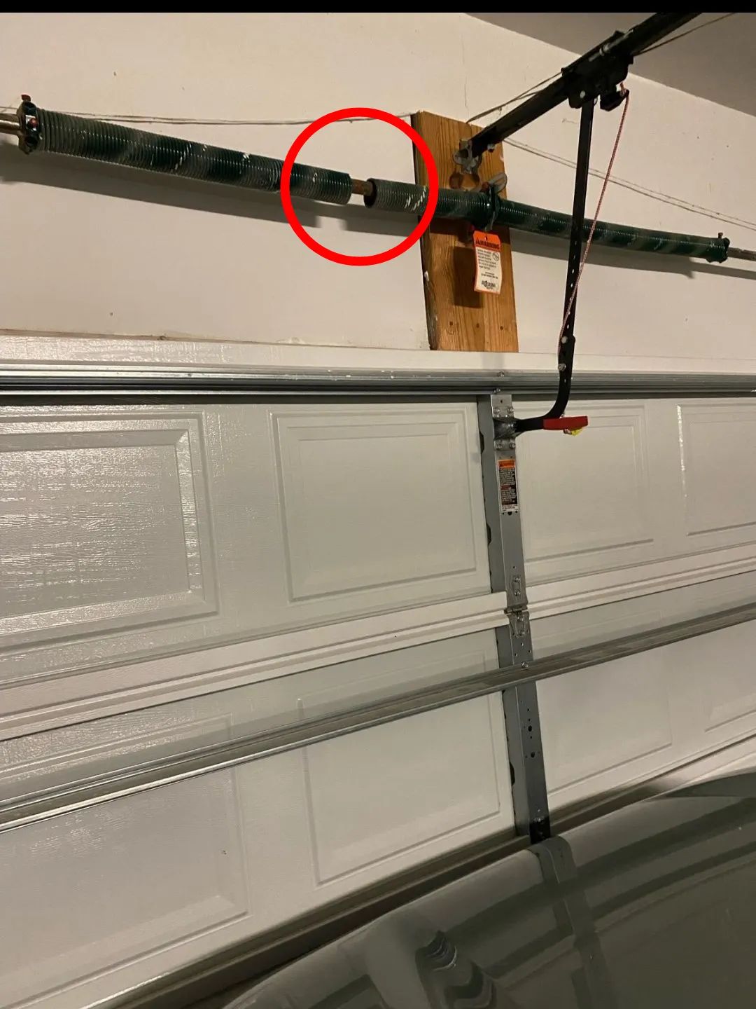 Broken garage door spring repair