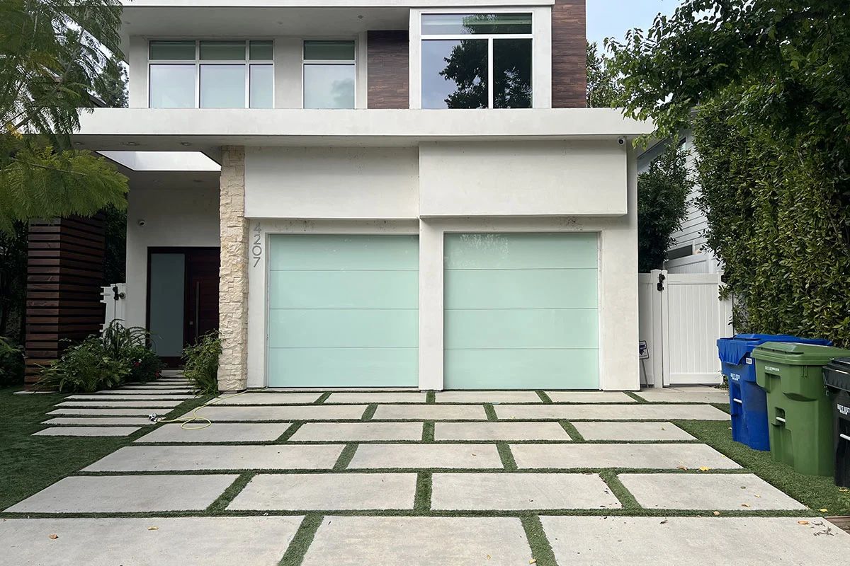 Modern garage door installation
